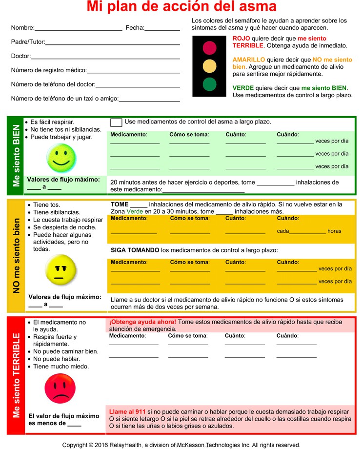 Asthma Action Plan: Illustration