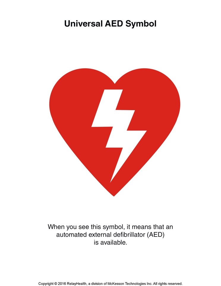 Universal Symbol for AED: Illustration