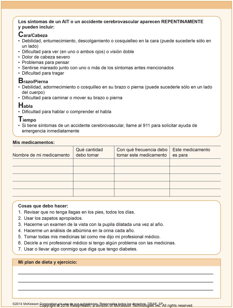 Diabetes Action Plan: Illustration, page 2