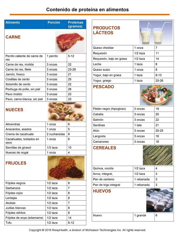 Protein Content in Foods: Illustration