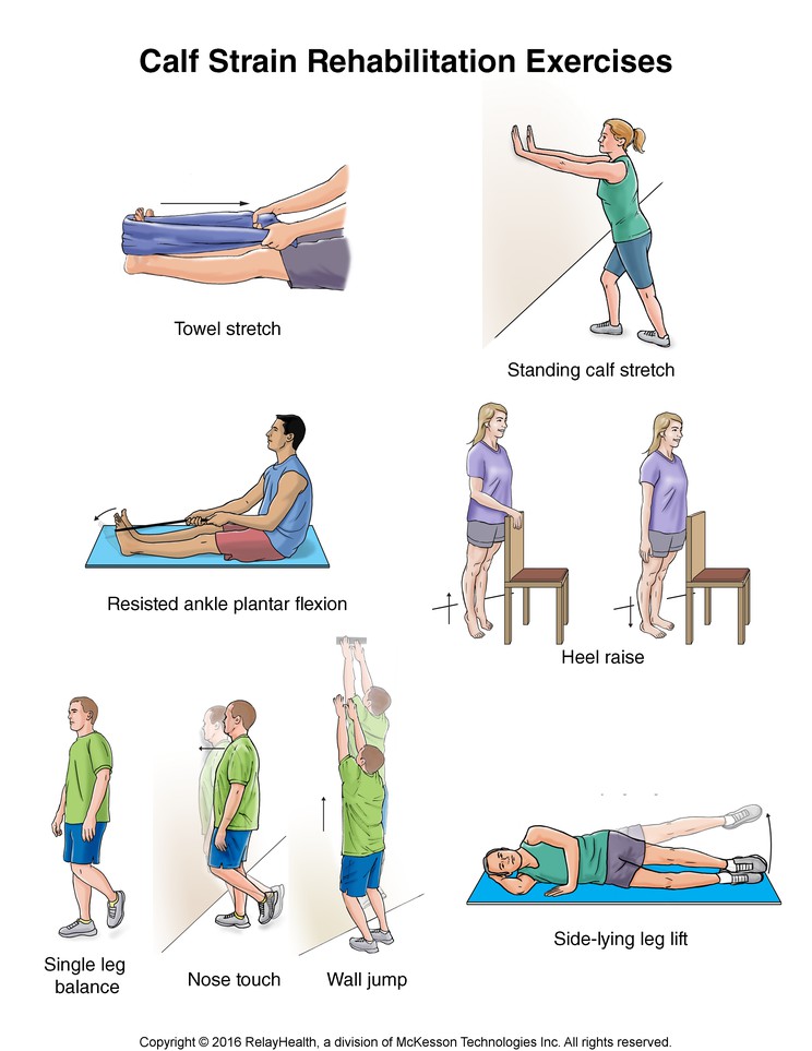 Calf Strain Exercises: Illustration