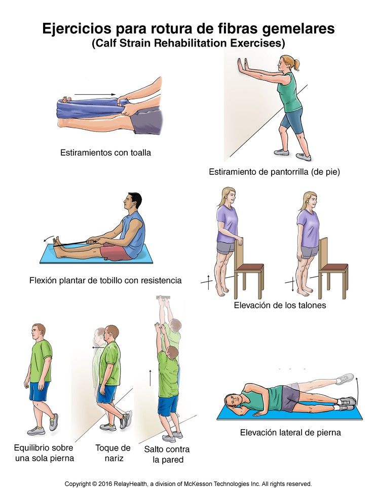 Calf Strain Exercises: Illustration