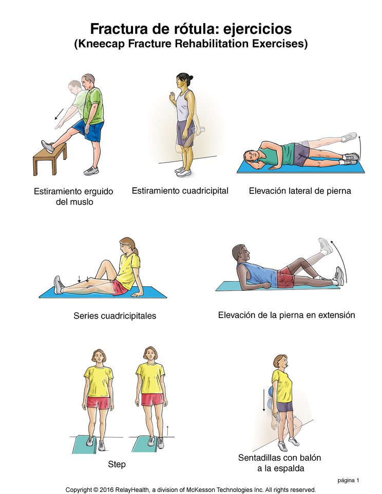 Kneecap Fracture Exercises: Illustration, page 1
