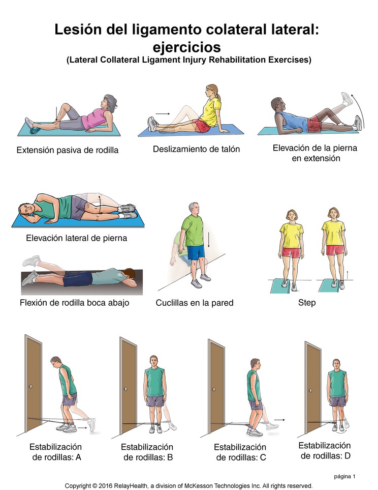 Lateral Collateral Ligament Sprain Exercises: Illustration, page 1