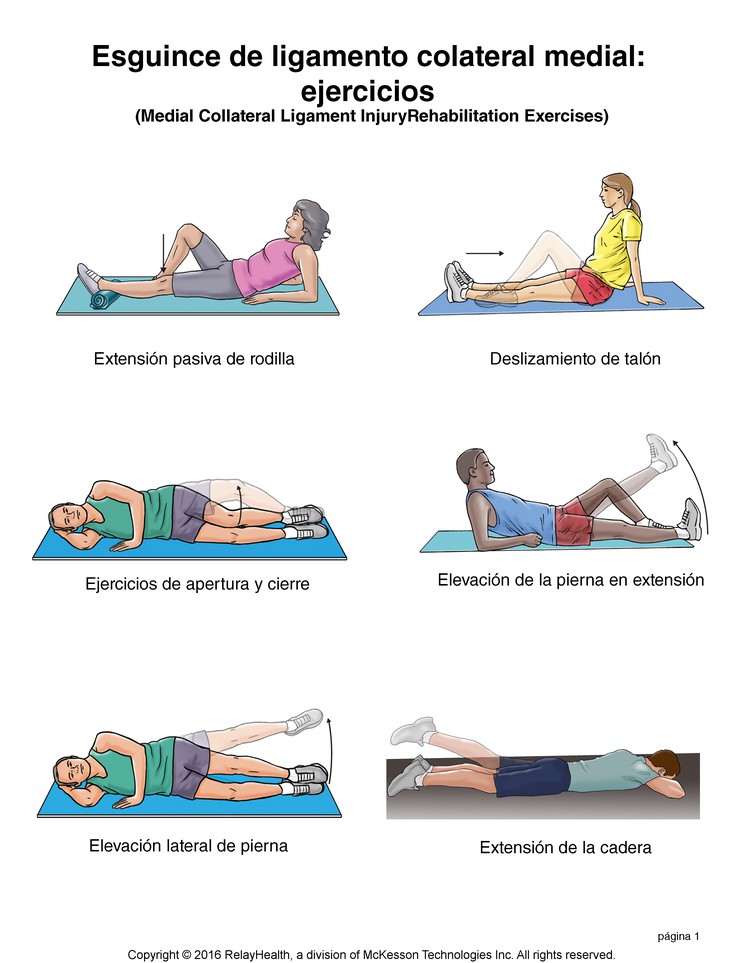 Medial Collateral Ligament Sprain Exercises: Illustration, page 1