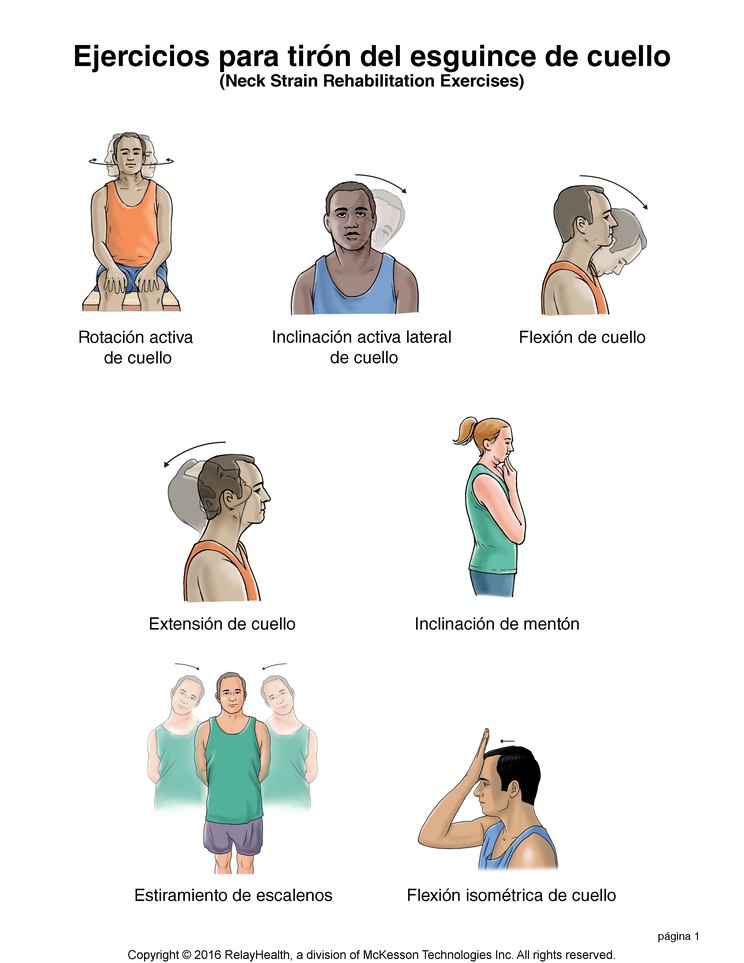 Neck Strain Exercises: Illustration, page 1