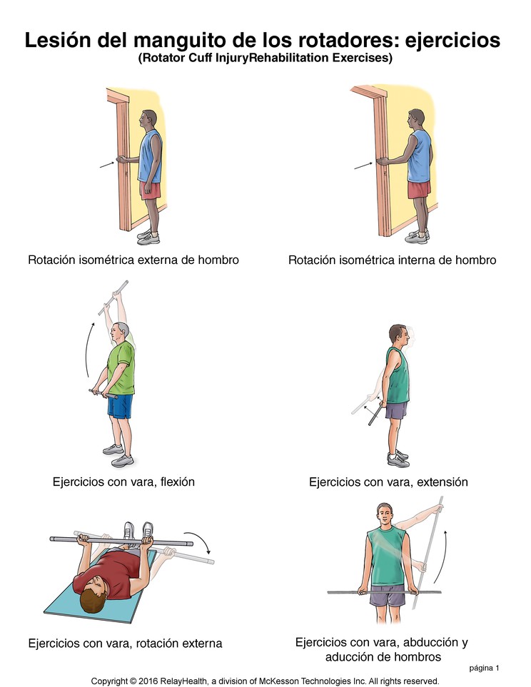 Rotator Cuff Injury Exercises: Illustration, page 1