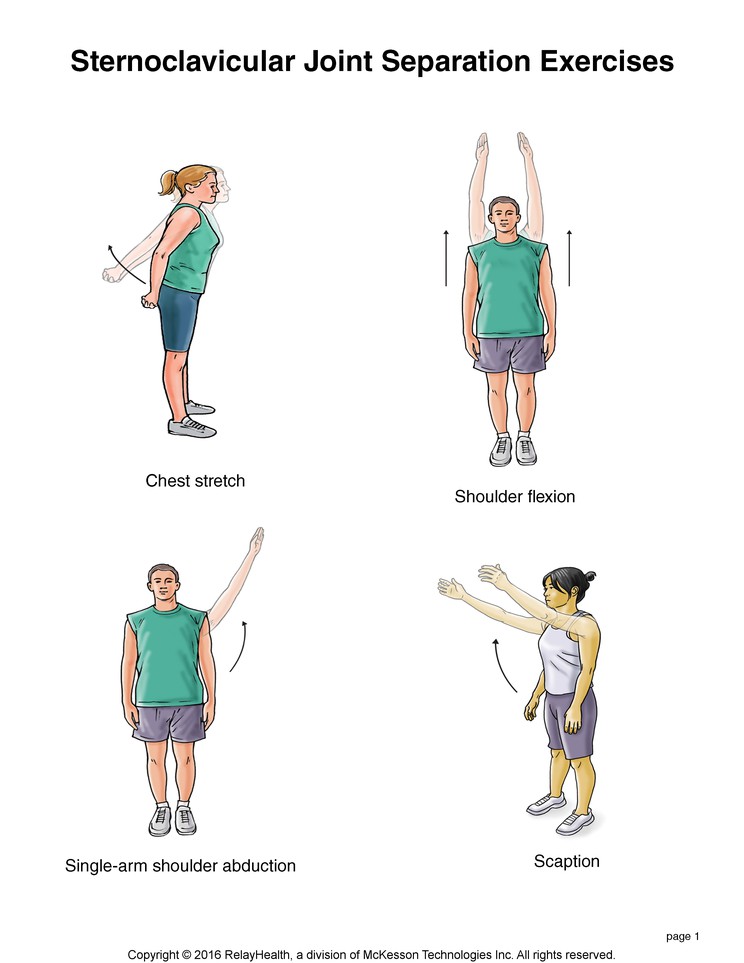 Sternoclavicular Joint Separation Exercises: Illustration, page 1