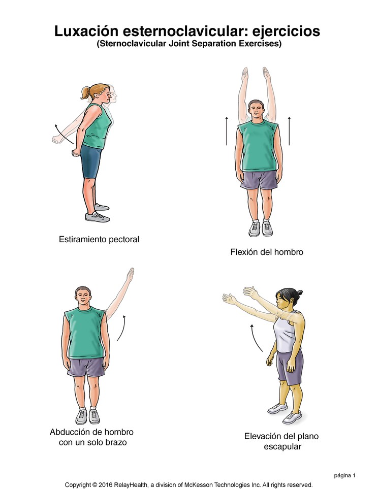 Sternoclavicular Joint Separation Exercises: Illustration, page 1