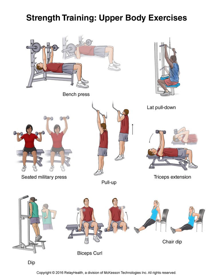 Strength Training: Upper Body Exercises, Illustration