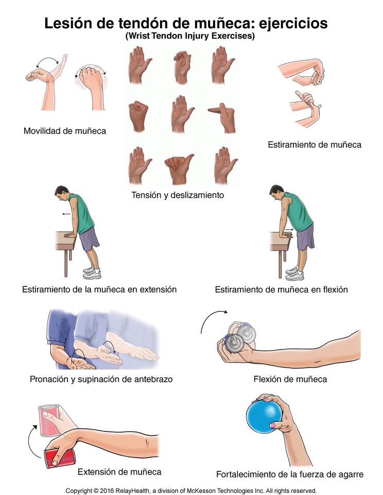 Wrist Tendon Injury Exercises: Illustration