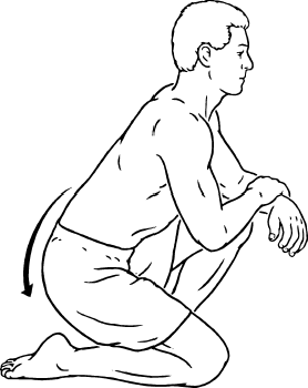 Ankle Plantar Flexion: Self-Mobilization (Kneeling)