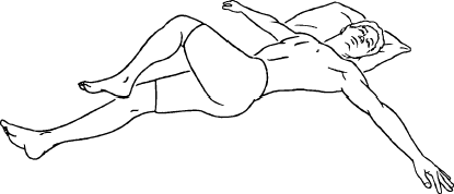 Lumbar Rotation: Caudal - Legs Crossed (Supine)