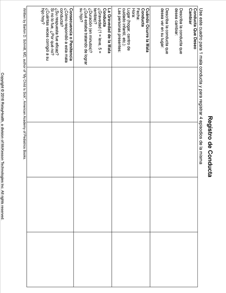 Behavior Diary: Illustration