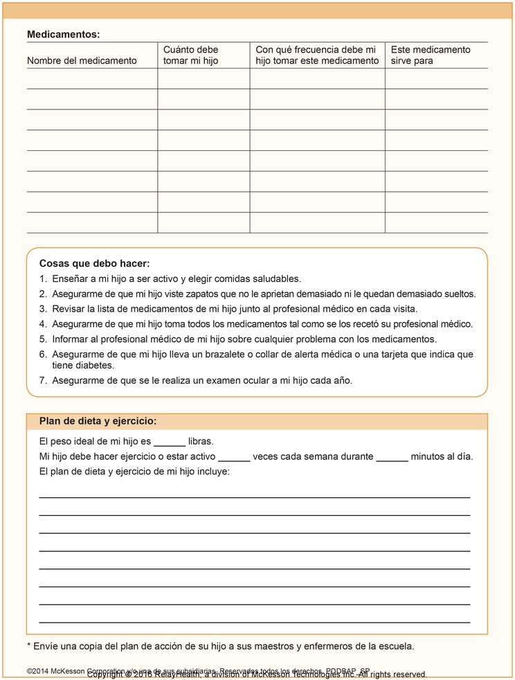 Diabetes Action Plan for My Child: Illustration, page 2