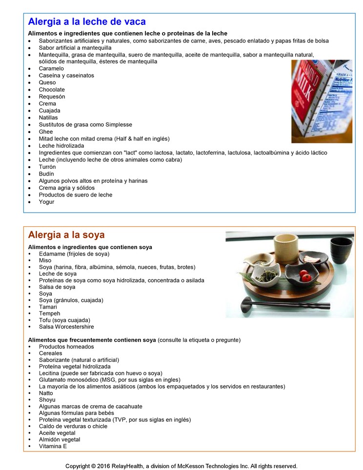 Milk and Soy Allergy: Illustration