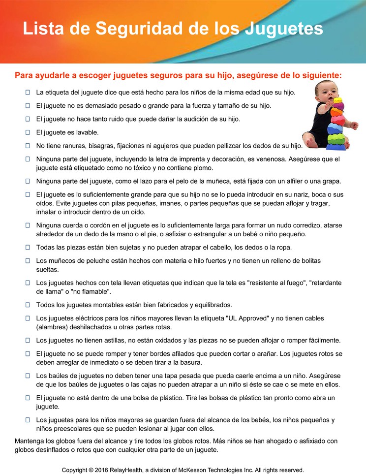 Toy Safety: Checklist