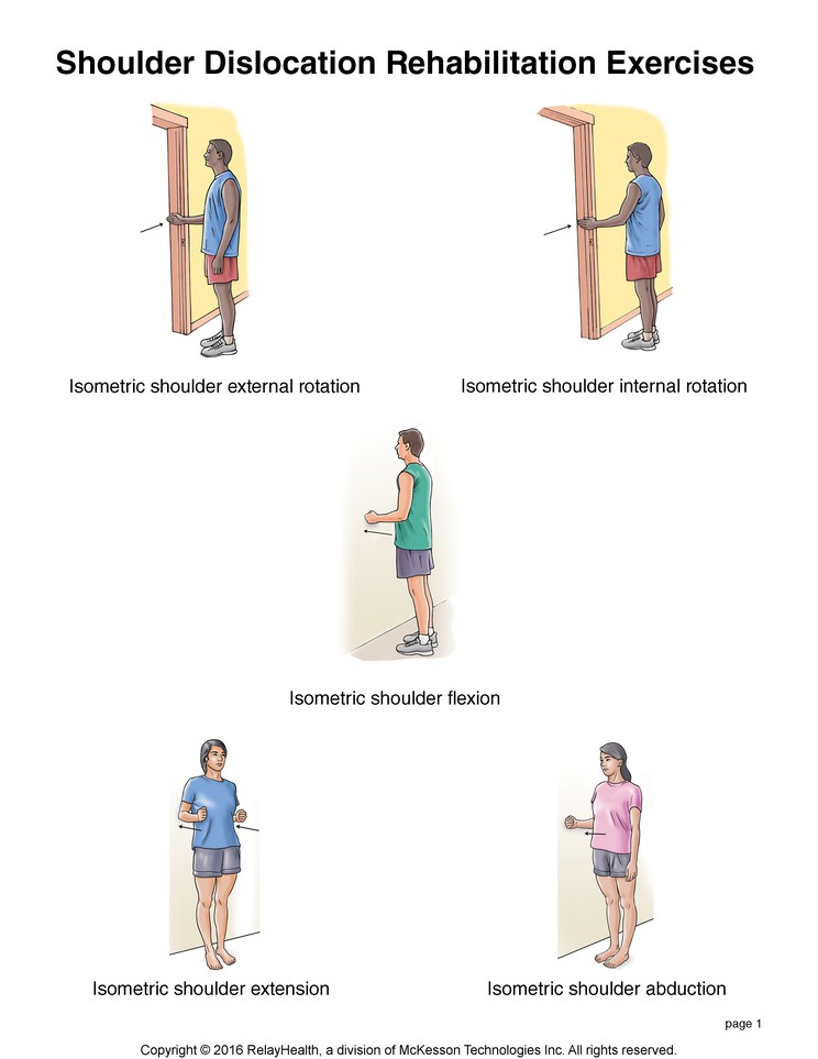 Shoulder Dislocation Exercises: Illustration, page 1