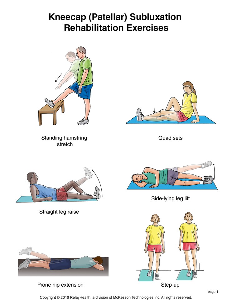 Kneecap (Patellar) Subluxation Exercises: Illustration, page 1