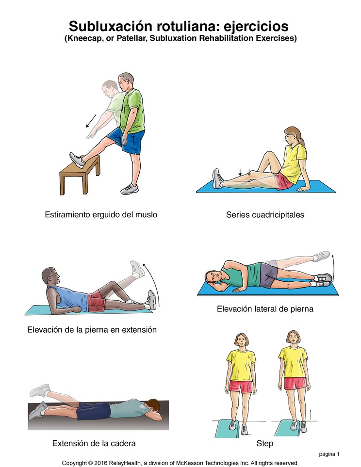 Kneecap Subluxation Exercises: Illustration, page 1